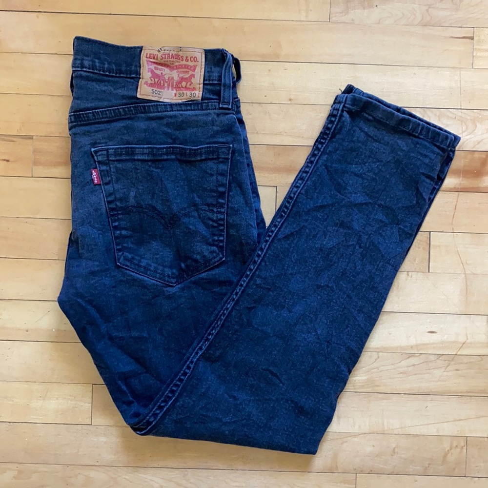 CLEARANCE Black Levi’s 502 Original Fit Tapered High Rise Dad Jeans